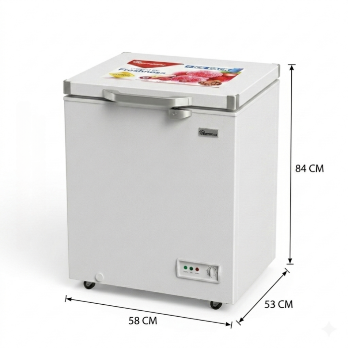 93 LITERS ALUMINIUM INTERIOR CHEST FREEZER, WHITE- CF_230 (1)